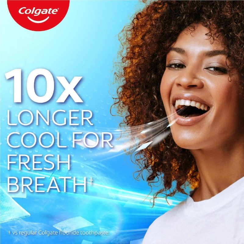 Colgate Max Fresh Pump Toothpaste With Breath Strips Cool Mint 130g