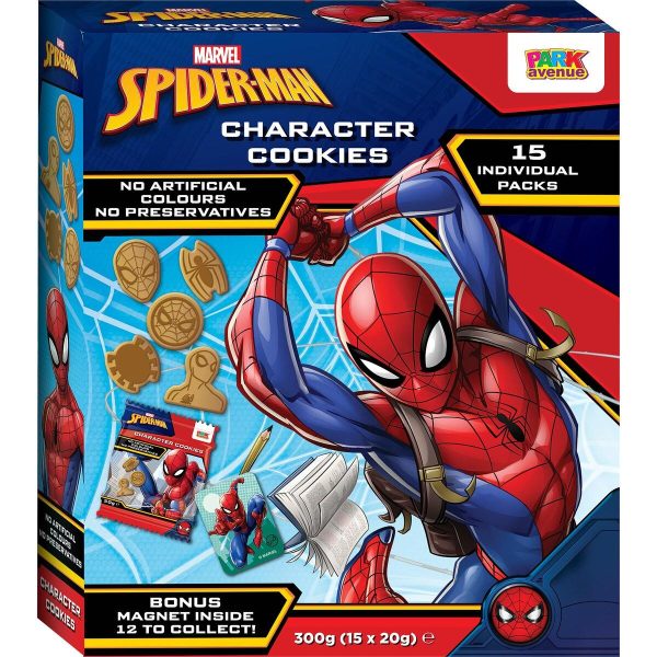 Park Avenue Spiderman Mini Cookies Biscuits 15 Pack 300g