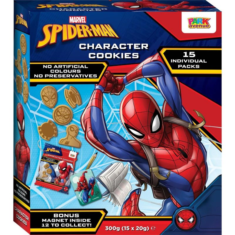 Park Avenue Spiderman Mini Cookies Biscuits 15 Pack 300g