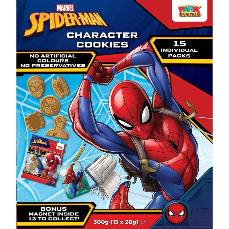 Park Avenue Spiderman Mini Cookies Biscuits 15 Pack 300g