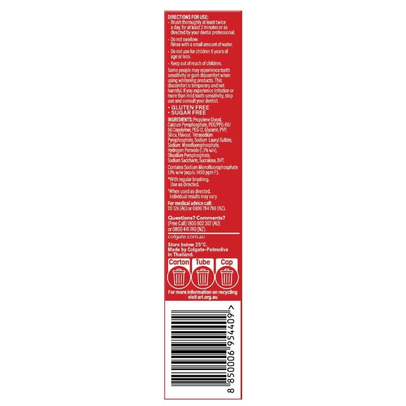 Colgate Optic White Toothpaste Whitening Treatment 40g