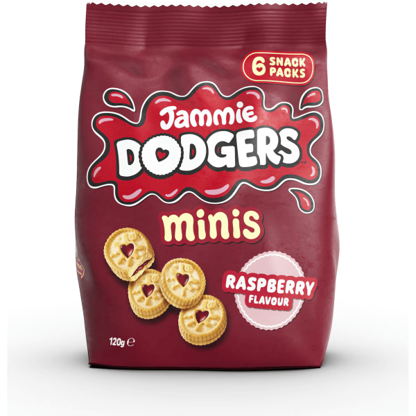 Jammie Dodgers Raspberry Jam Biscuits Minis Packs 120g