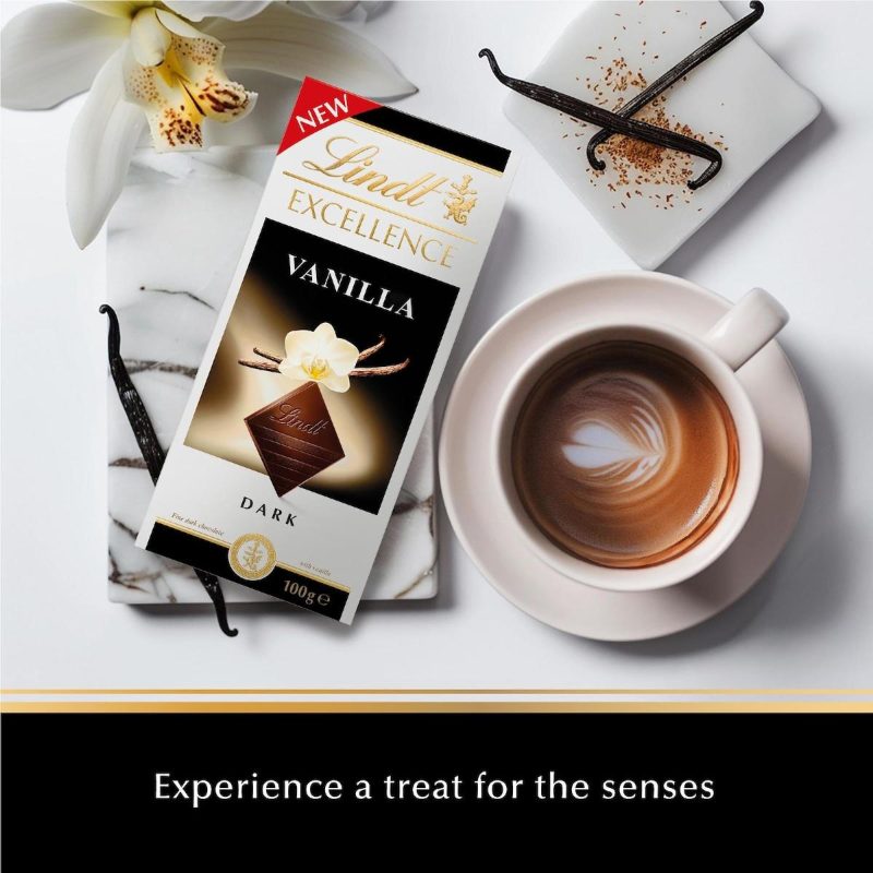 Lindt Excellence Vanilla Dark Chocolate Block 100g