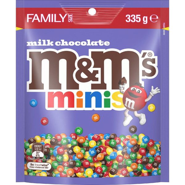 M&Ms Mini Chocolate Flavour Chocolate Candy Bag 335g