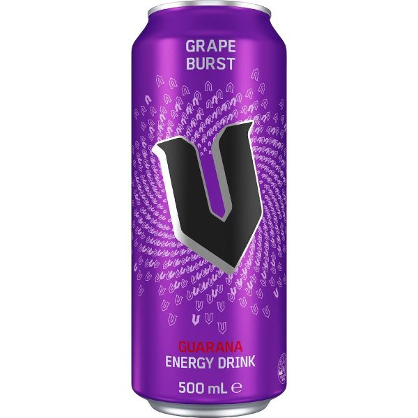 V Grape Burst Energy Drink Can 500ml