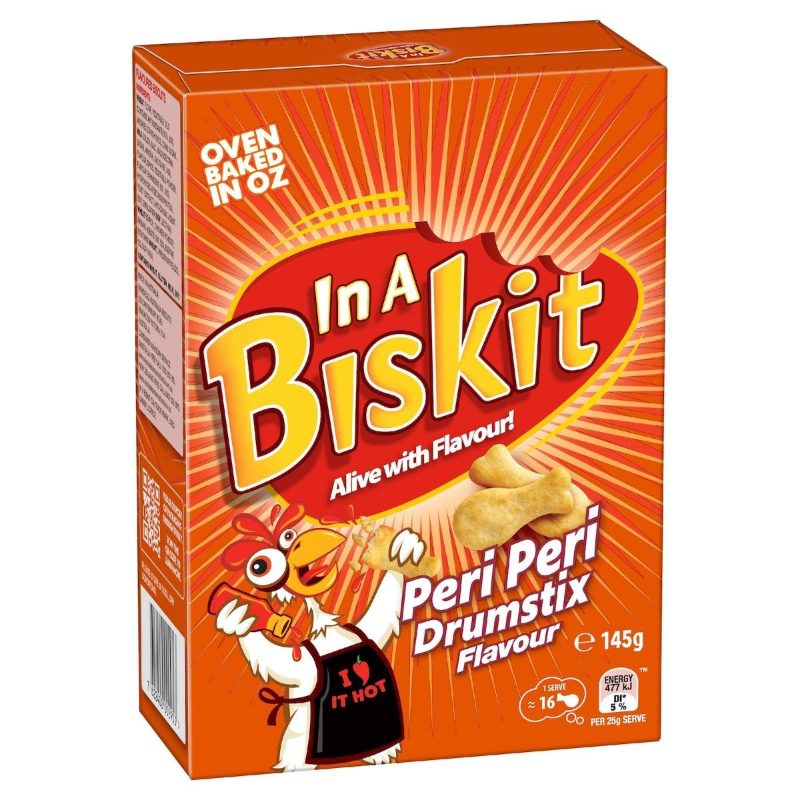 In A Biskit Peri Peri Biscuits Crackers Box 145g