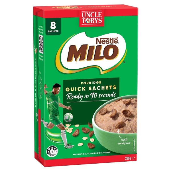 Nestlé Milo Porridge Quick Oats Sachets 8 Pack