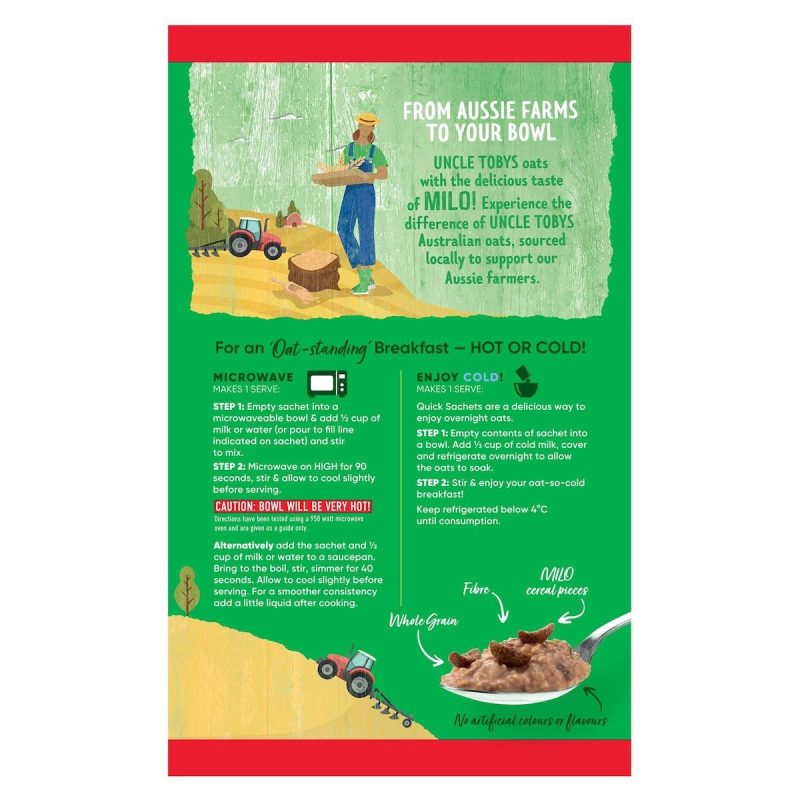 Nestlé Milo Porridge Quick Oats Sachets 8 Pack