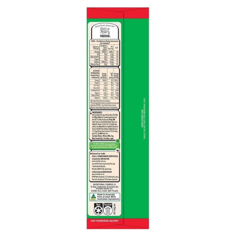 Nestlé Milo Porridge Quick Oats Sachets 8 Pack