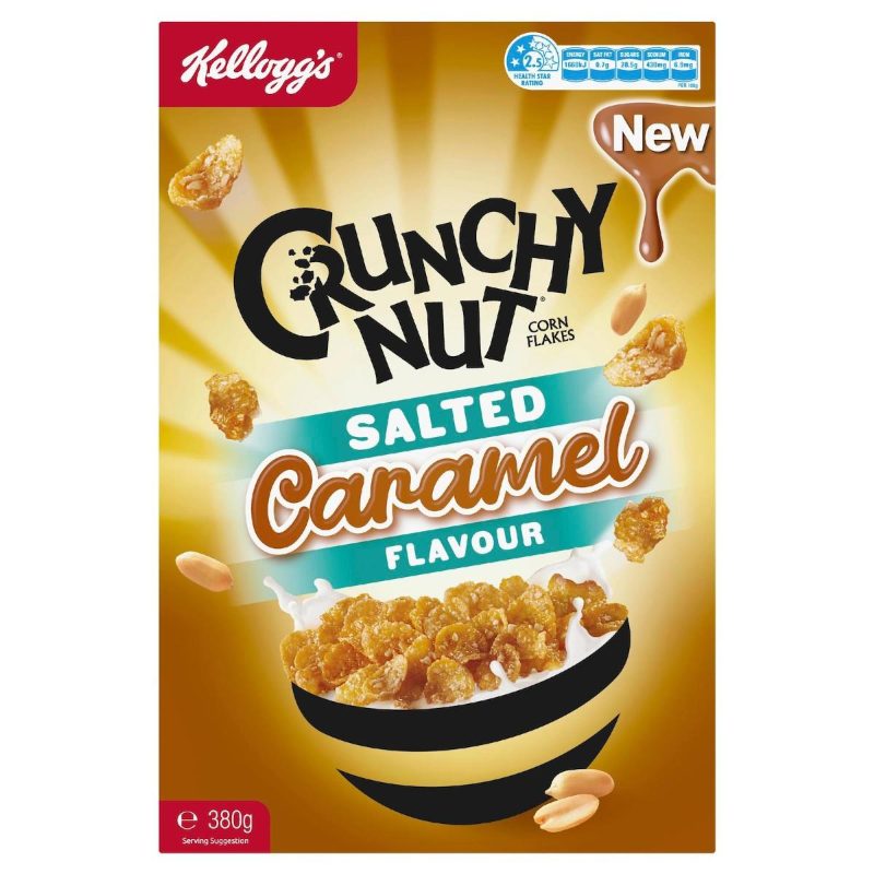 Kelloggs Crunchy Nut Salted Caramel Cereal 380g