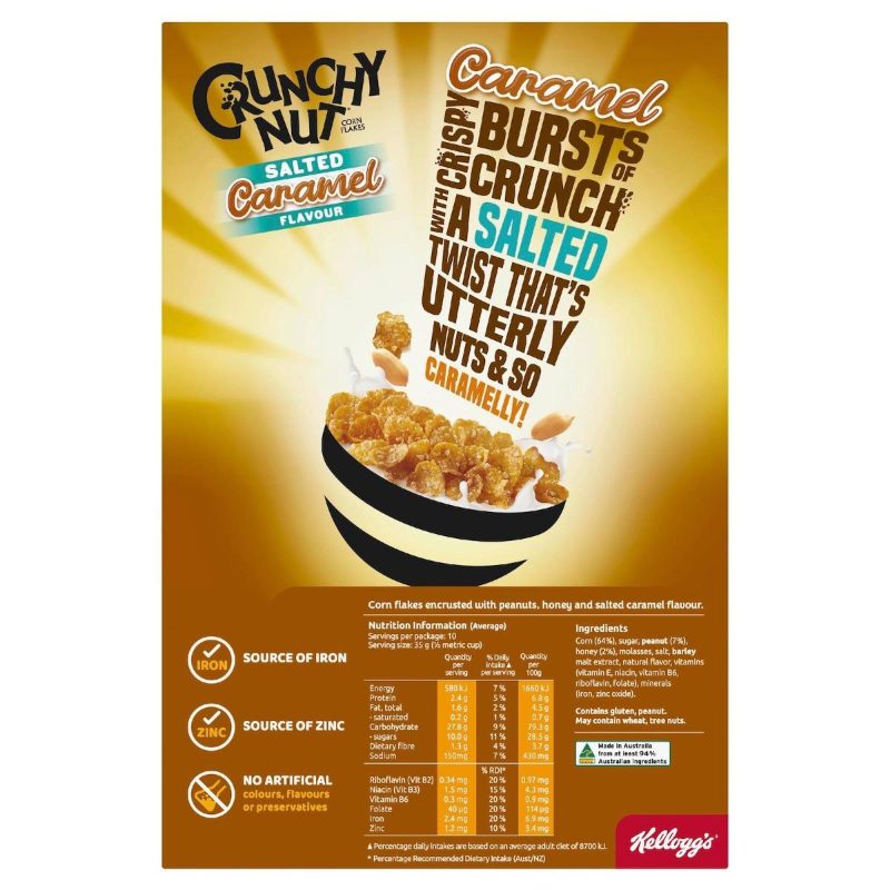 Kelloggs Crunchy Nut Salted Caramel Cereal 380g