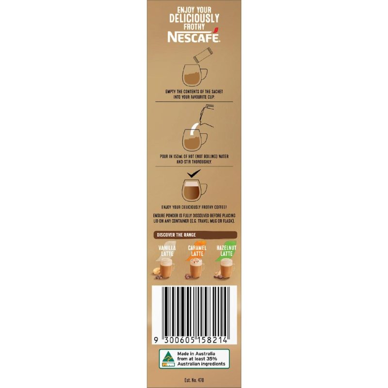 Nescafe Creamy Coconut Latte Coffee Sachets 10 pack