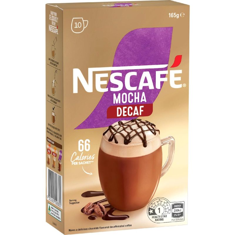 Nescafe Mocha Decaf Coffee Sachets 10 pack