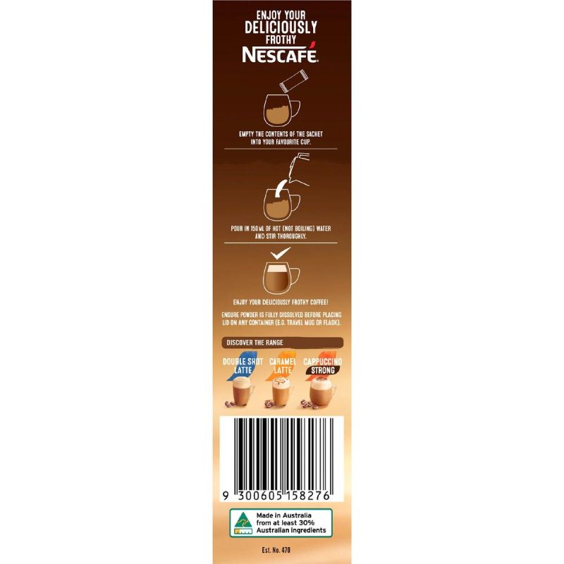 Nescafe Double Shot Caramel Latte Coffee Sachets 10 pack