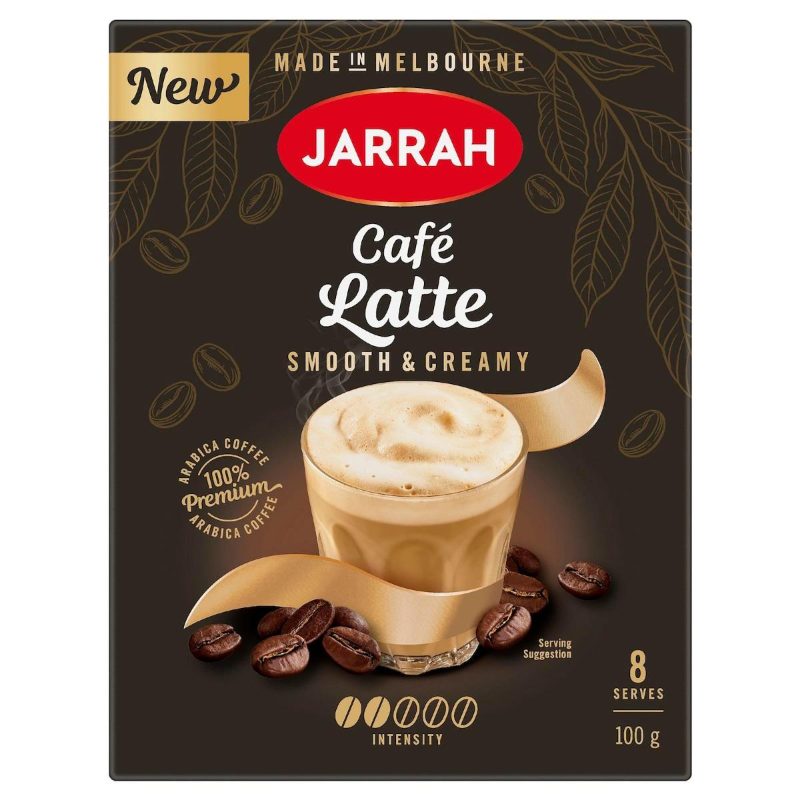 Jarrah Cafe Latte Coffee Drink Sachets 8 Pack