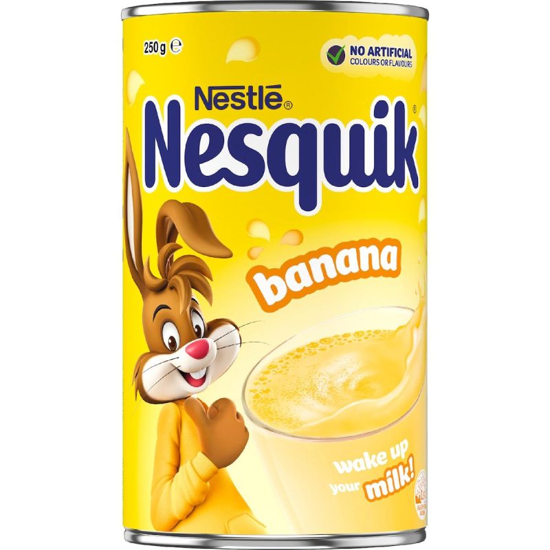 Nestle Nesquik Banana Milkshake Drink Powder Mix Tub 250g