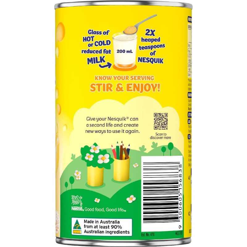 Nestle Nesquik Banana Milkshake Drink Powder Mix Tub 250g