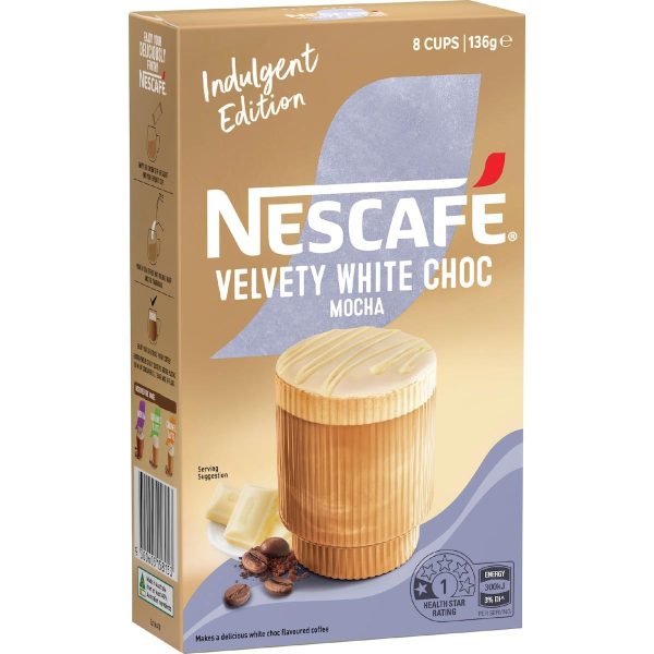 Nescafe Velvety White Choc Mocha Coffee Sachets 10 pack