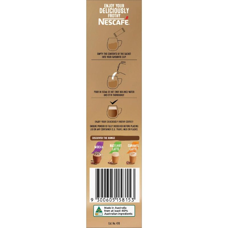 Nescafe Velvety White Choc Mocha Coffee Sachets 10 pack