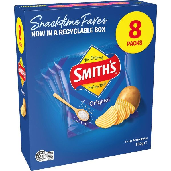 Smiths Potato Chips Original Multipack 8 Pack 152g
