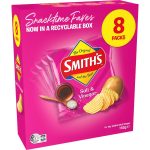 Smiths Potato Chips Salt And Vinegar Multipack 8 Pack 152g