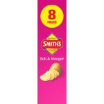 Smiths Potato Chips Salt And Vinegar Multipack 8 Pack 152g