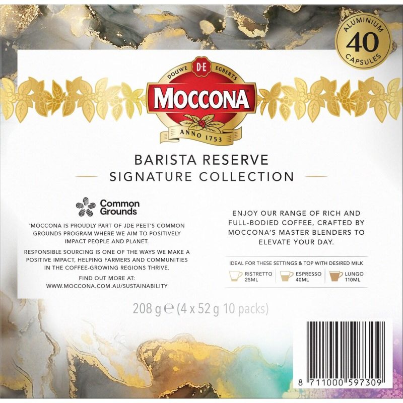Moccona Barista Reserve Signature Collection Coffee Pods 40 Capsules