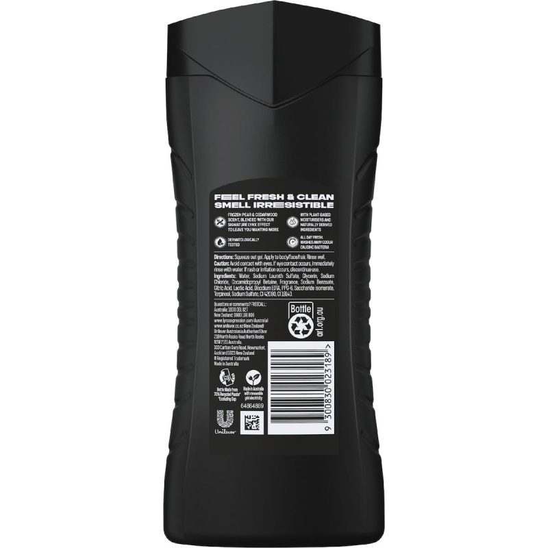 Lynx 3 In 1 Body Face Hair Wash Black 400ml