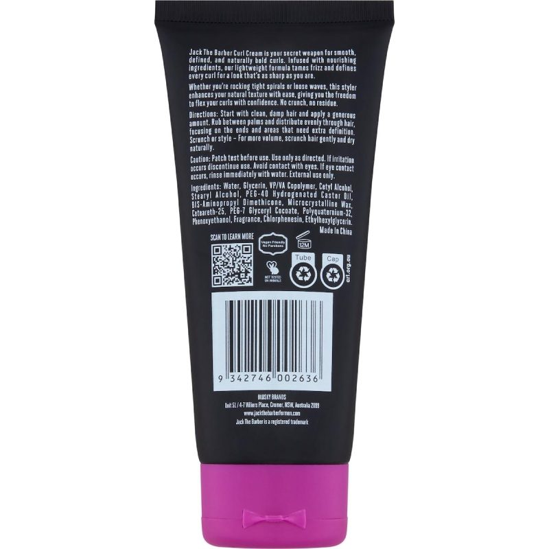 Jack The Barber Hair Curl Cream Firm Hold 100ml