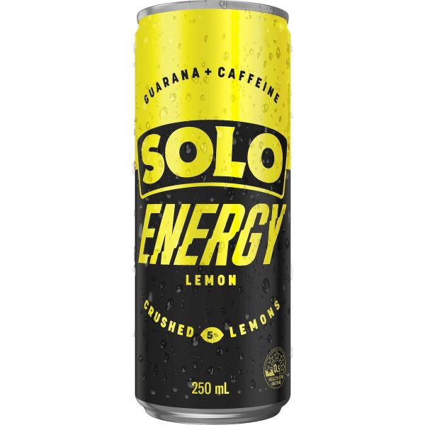 Solo Lemon Energy Drink Can 250ml X 4 Cans