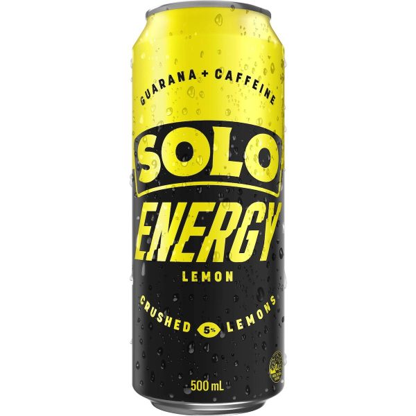 Solo Lemon Energy Drink Can 500ml X 2 Cans