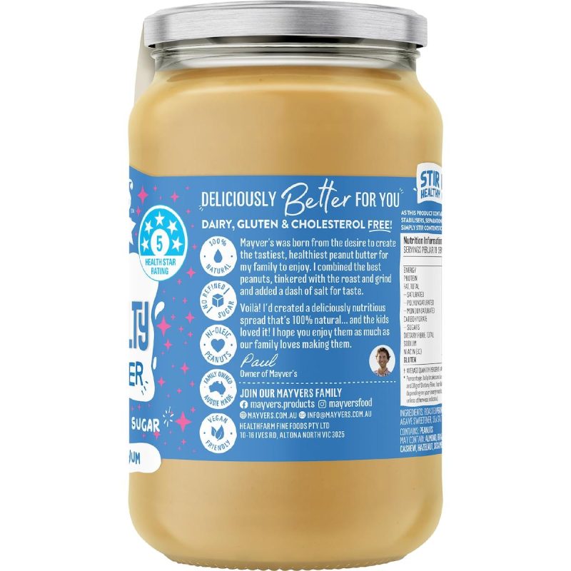 Mayvers Smooth Sweet and Salty Peanut Butter 375g