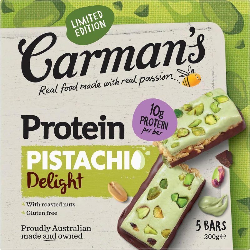 Carmans Protein Pistachio Delight Bars 5 pack