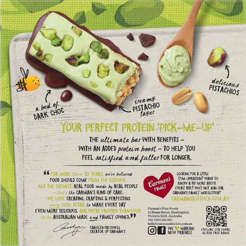 Carmans Protein Pistachio Delight Bars 5 pack