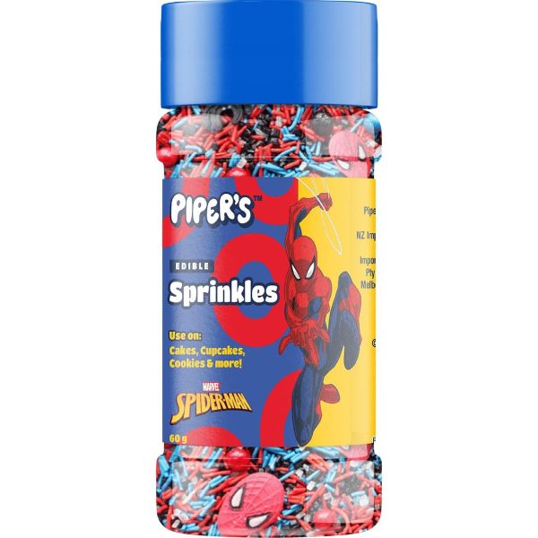 Pipers Spiderman Cake Sprinkles Candy 60g