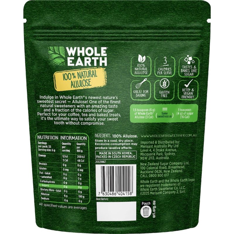 Whole Earth Natural Allulose Sweetener 200g