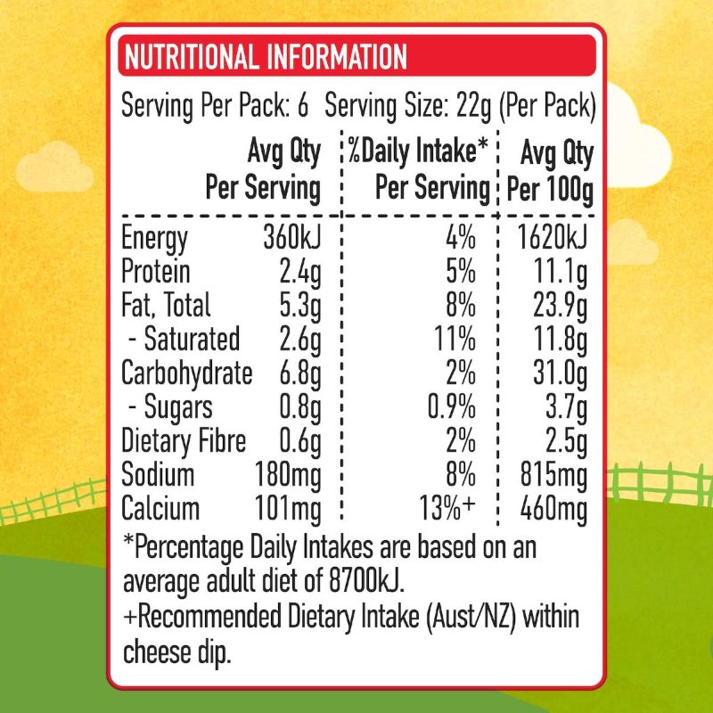Uncle Tobys Le Snak Cheese Bacon Dip and Crackers 6 Pack