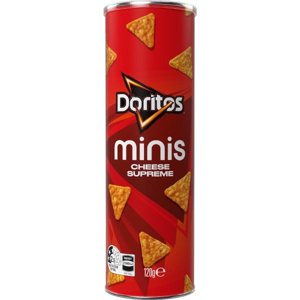 Doritos Minis Cheese Supreme Corn Chips Can 120g