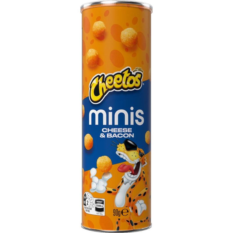 Cheetos Minis Cheese And Bacon Balls Can 90g