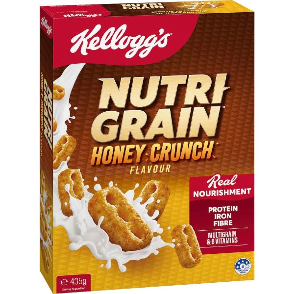 Kelloggs Nutri Grain Honey Crunch Breakfast Cereal 435g
