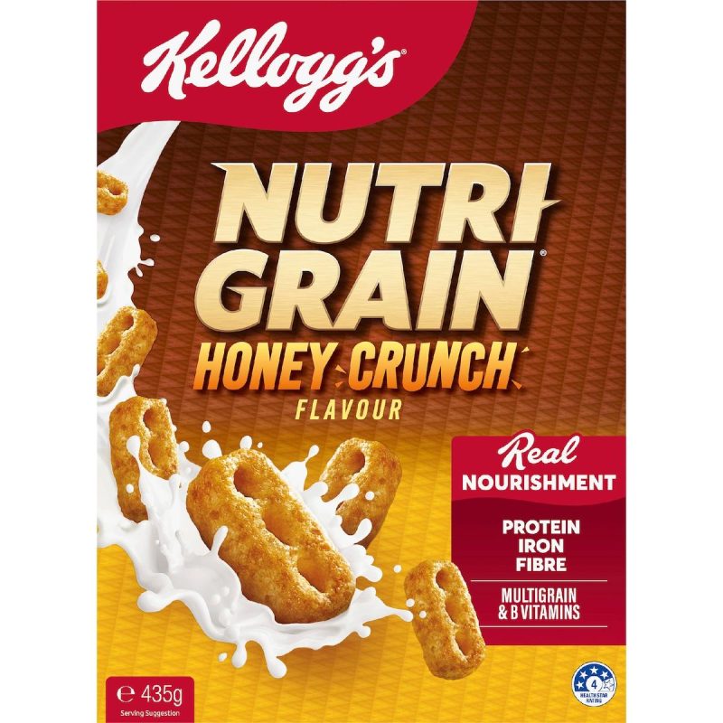 Kelloggs Nutri Grain Honey Crunch Breakfast Cereal 435g