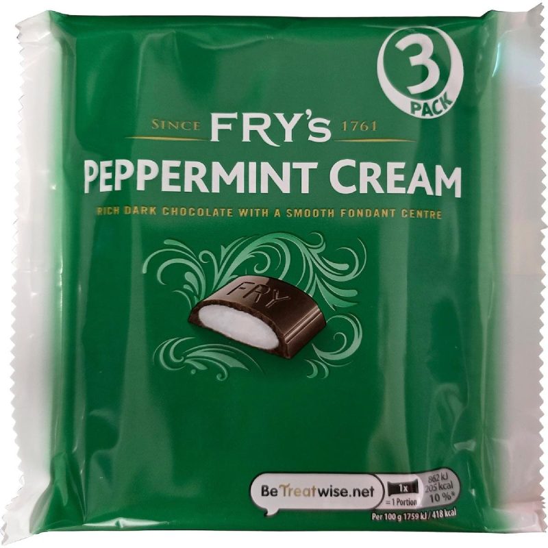 Frys Peppermint Chocolate Cream Bar 49g X 3 Bars