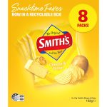 Smiths Potato Chips Cheese And Onion Multipack 8 Pack 152g