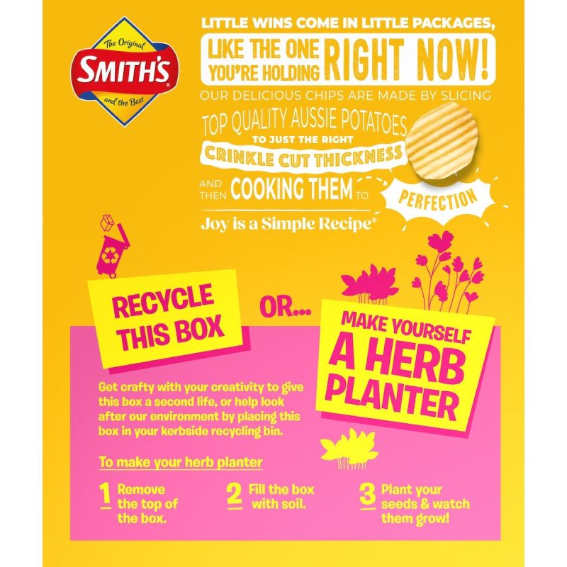 Smiths Potato Chips Cheese And Onion Multipack 8 Pack 152g