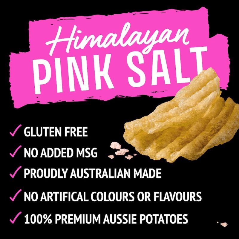 Kettle Ridge Cut Potato Chips Himalayan Pink Salt 165g