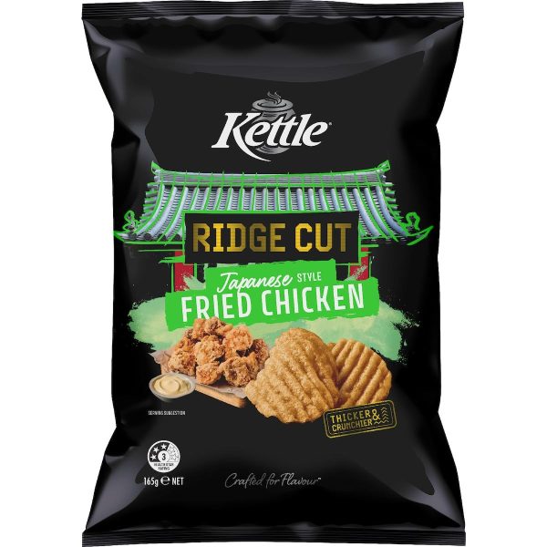 Kettle Ridge Cut Potato Chips Japanese Style Fried Chicken 165g