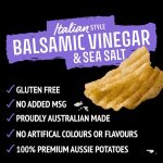 Kettle Ridge Cut Potato Chips Balsamic Vinegar And Sea Salt 165g