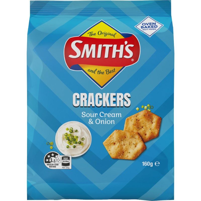 Smiths Crackers Sour Cream And Onion 160g