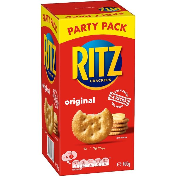 Ritz Original Crackers Biscuits Party Family Pack 400g