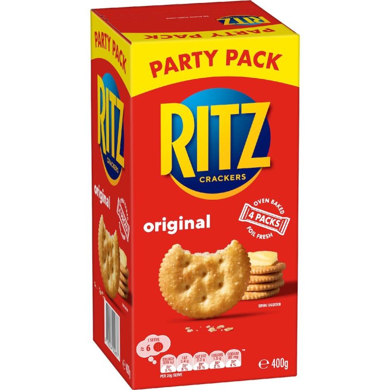 Ritz Original Crackers Biscuits Party Family Pack 400g